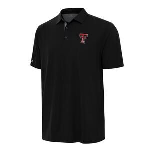 Antigua Texas Tech Red Raiders Polo, Black/Gray, Men's Size Medium, NWT